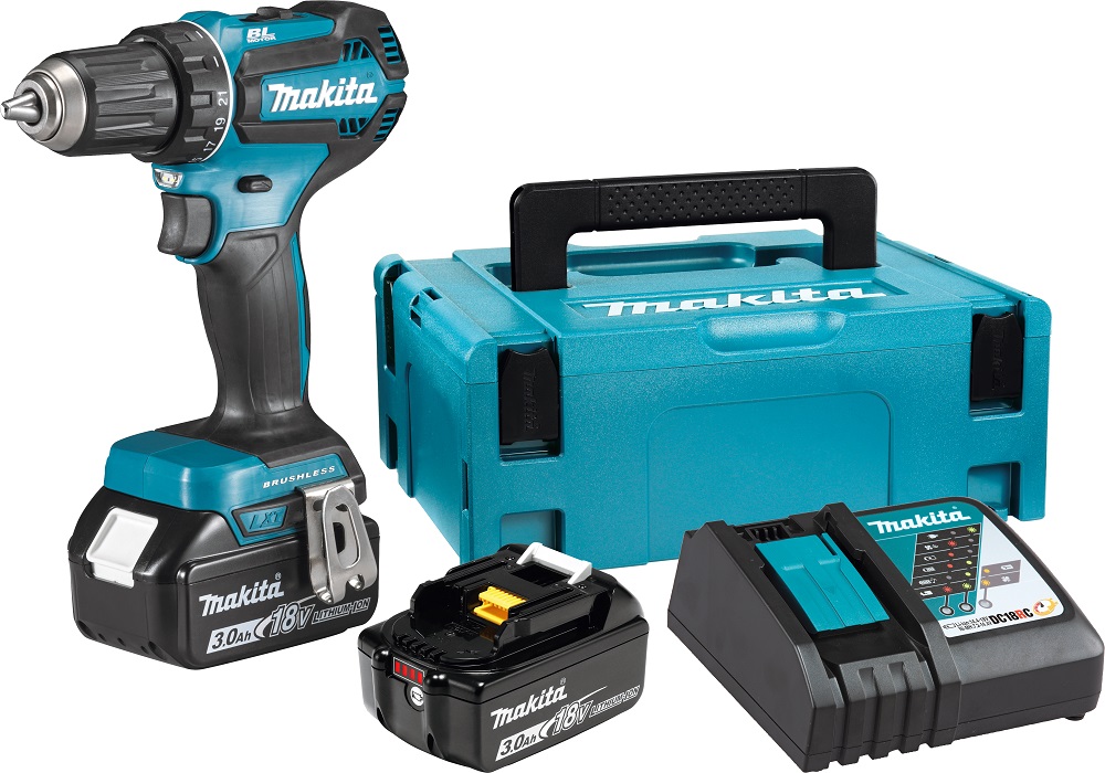 15486 Aku bušilica MAKITA DDF485RFJ (18V,Li-ion,BL,2x3,0Ah)