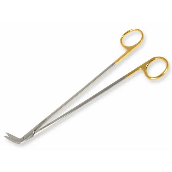 GOLD ŠKARE PO DEBAKEY POTTS SMITHU - 23 cm - kut od 60°