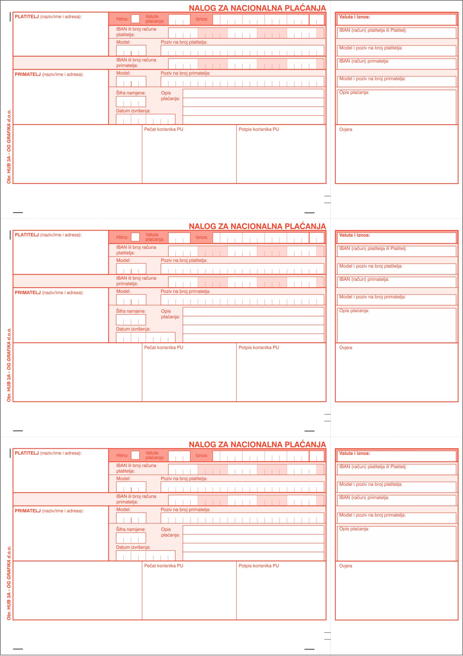 237174-EC Obrazac HUB 3A, OPTIMA, nalog za nac. pl. 3/1, A4,1+0 LASER 900/1