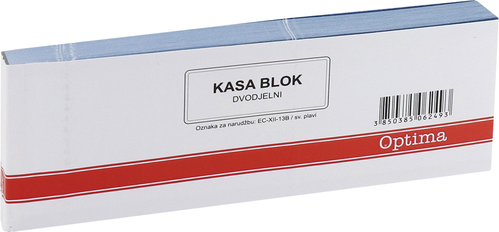 94180-EC Kasa blok dvodjelni XII-13B sv.plavi OPTIMA P320