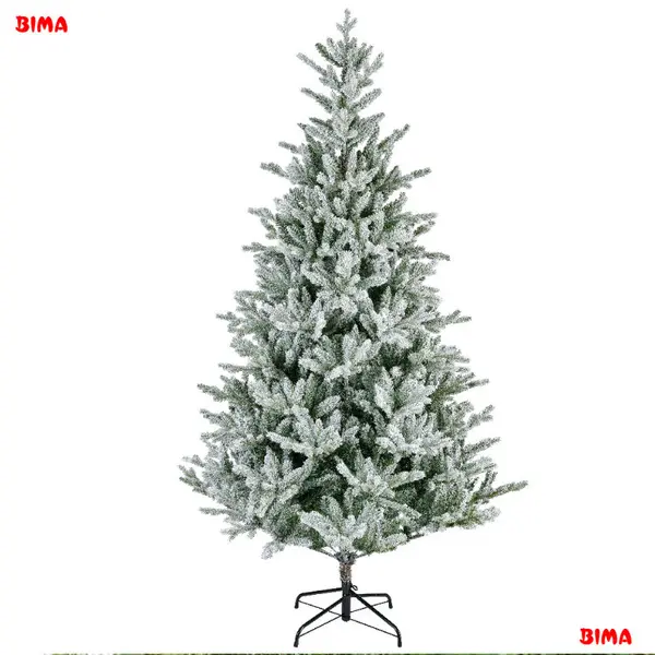 874544 UMJETNI BOR ALISON PINE SA SNIJEGOM I METALNIM STALKOM 180 CM