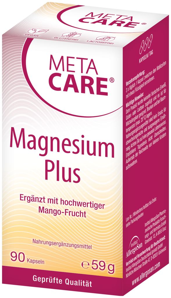 00291 AllergoSan META-CARE Magnezij Plus, 90 kapsula